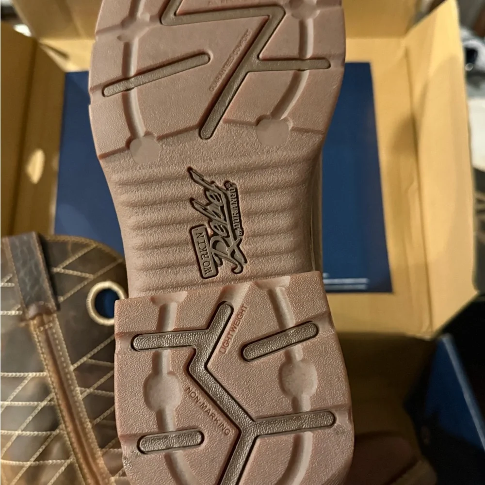 Brown Quilted Leather Men’s Steel Toe Boots